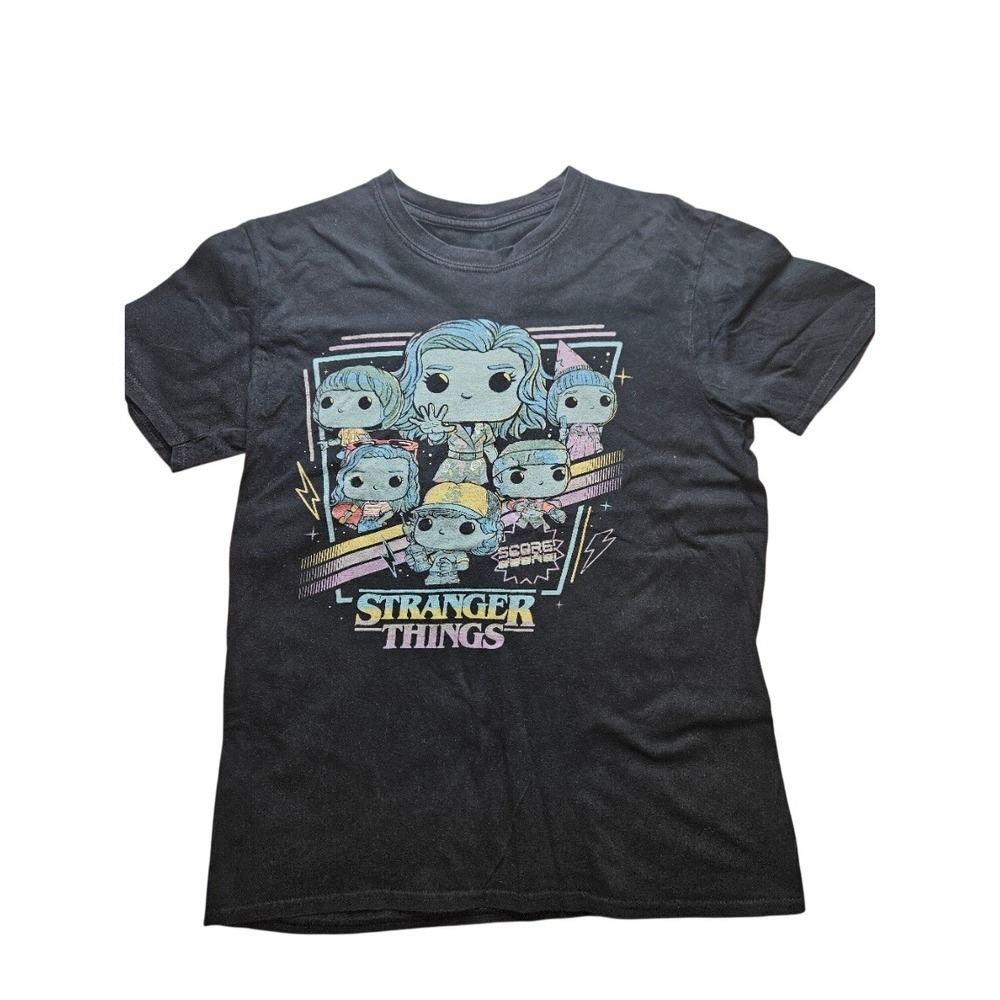 Stranger‎ Things Funko Pop Graphic Tee Black Mens Medium Netflix T-Shirt Retro